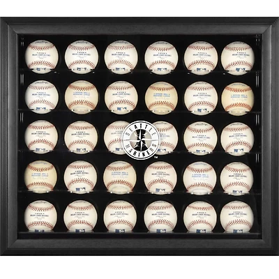 Seattle Mariners Logo Black Framed 30-Ball Display Case