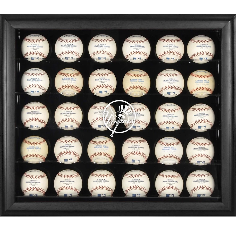 New York Yankees Logo Framed 30-Ball Display Case
