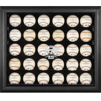 New York Mets Shea Stadium Logo Black Framed 30-Ball Display Case