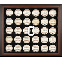Cleveland Indians Logo Brown Framed 30-Ball Display Case