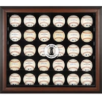 Athletics Logo Brown Framed 30-Ball Display Case