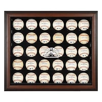 Colorado Rockies Logo Brown Framed 30-Ball Display Case