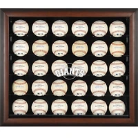 San Francisco Giants Logo Brown Framed 30-Ball Display Case
