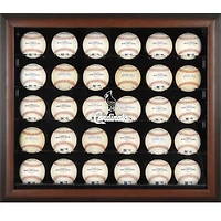 St. Louis Cardinals Logo Brown Framed 30-Ball Display Case