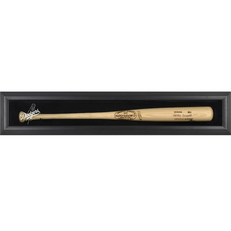 Los Angeles Dodgers Logo Black Framed Wall-Mounted Single Bat Display Case