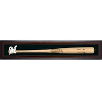 Milwaukee Brewers Logo Brown Framed Wall-Mounted Single Bat Display Case