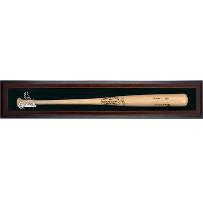 St. Louis Cardinals Logo Brown Framed Wall-Mounted Single Bat Display Case