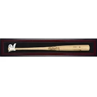 Milwaukee Brewers Logo Mahogany Framed Wall-Mounted Single Bat Display Case