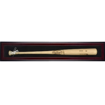Los Angeles Dodgers Logo Mahogany Framed Wall-Mounted Single Bat Display Case