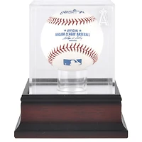 Los Angeles Angels Mahogany Baseball Logo Display Case