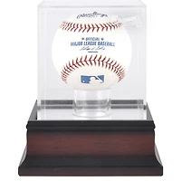 Atlanta Braves Mahogany Baseball Logo Display Case