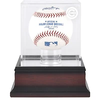 Chicago Cubs Mahogany Baseball Logo Display Case
