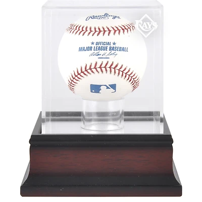 Tampa Bay Rays Mahogany Baseball Logo Display Case
