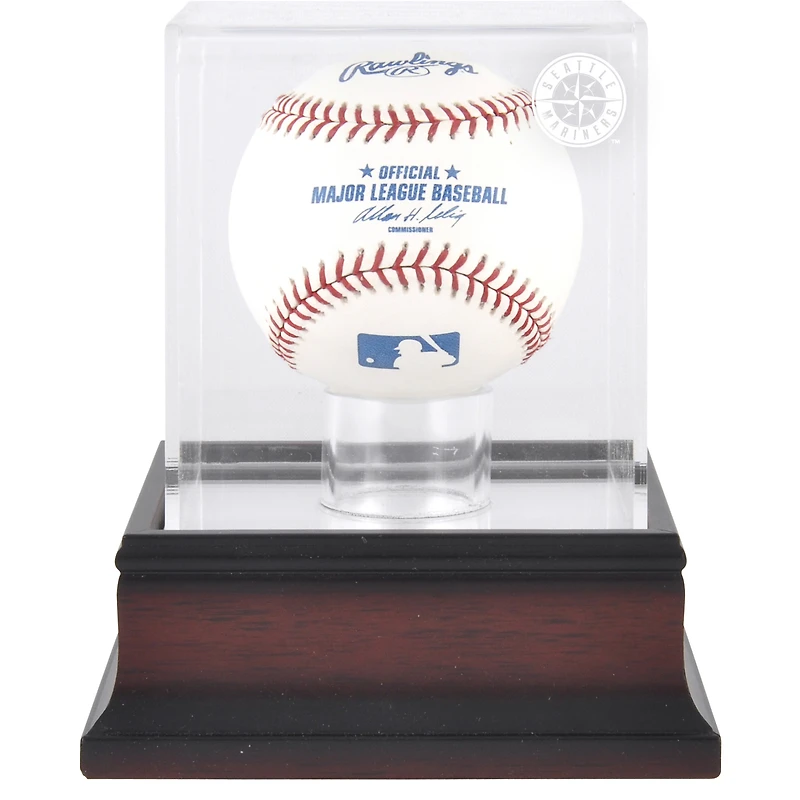 Seattle Mariners Mahogany Baseball Logo Display Case