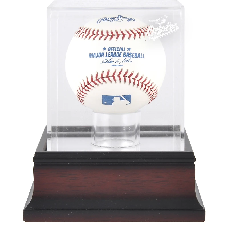 Baltimore Orioles Mahogany Baseball Logo Display Case