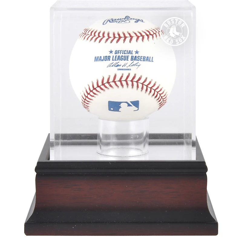 Boston Red Sox Mahogany Baseball Logo Display Case