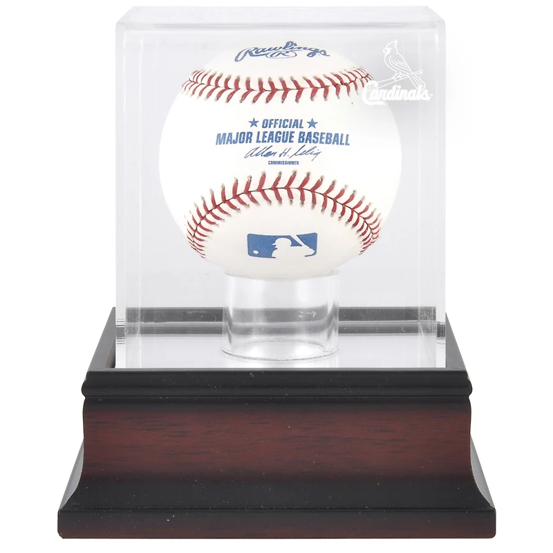 St. Louis Cardinals Mahogany Baseball Logo Display Case