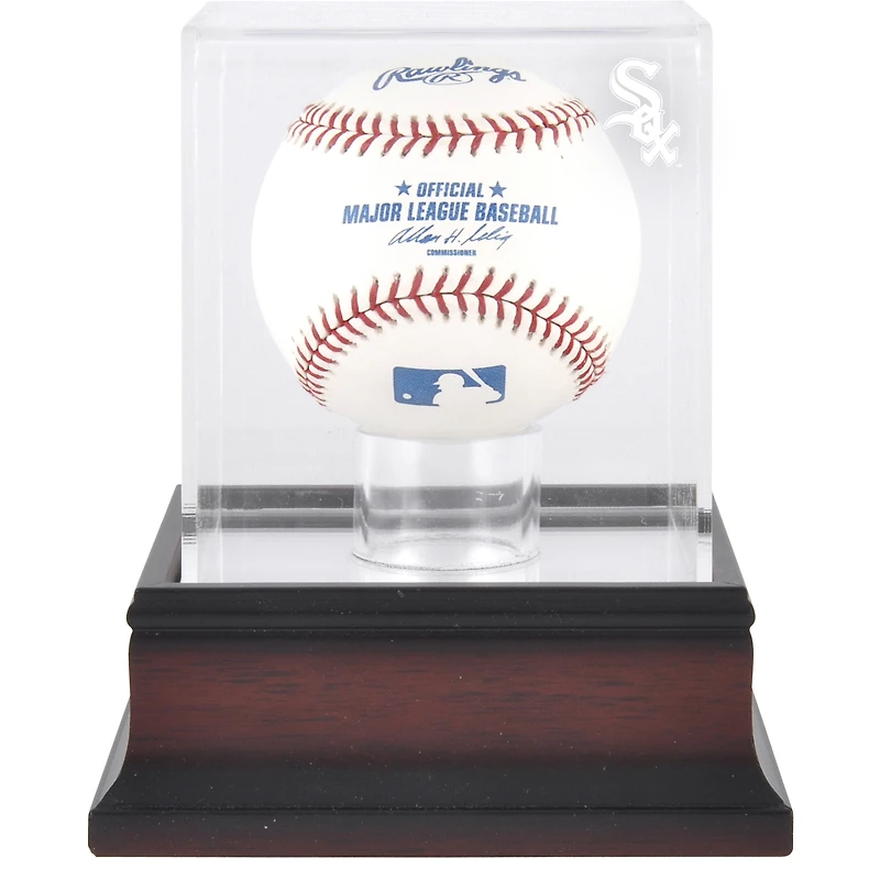 Chicago White Sox Mahogany Baseball Logo Display Case
