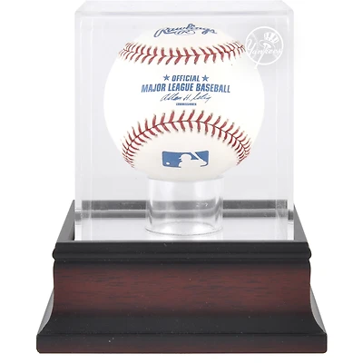 New York Yankees Mahogany Baseball Logo Display Case