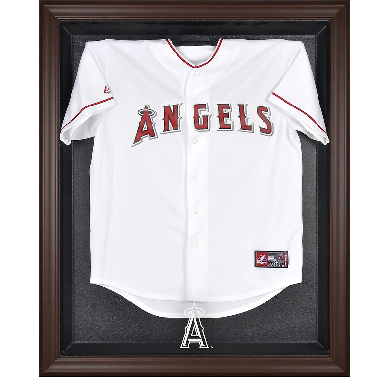 Los Angeles Angels Brown Framed Logo Jersey Display Case