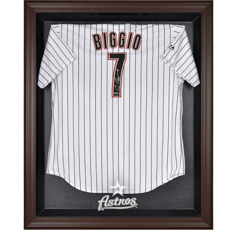 Houston Astros Brown Framed Logo Jersey Display Case