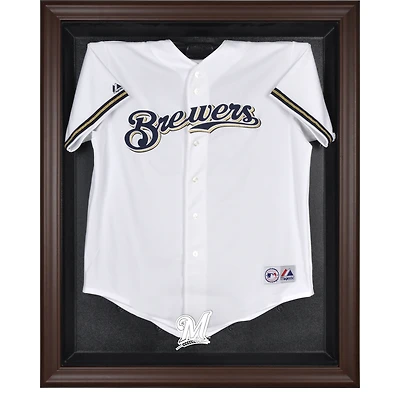 Milwaukee Brewers Brown Framed Logo Jersey Display Case