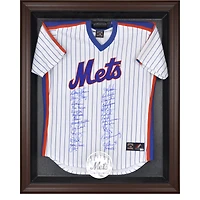 New York Mets Brown Framed Logo Jersey Display Case