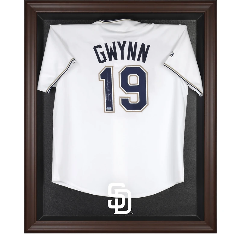 San Diego Padres Brown Framed Logo Jersey Display Case