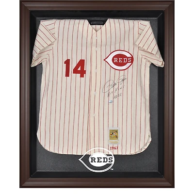Cincinnati Reds Brown Framed Logo Jersey Display Case