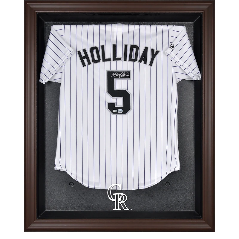 Colorado Rockies Brown Framed Logo Jersey Display Case