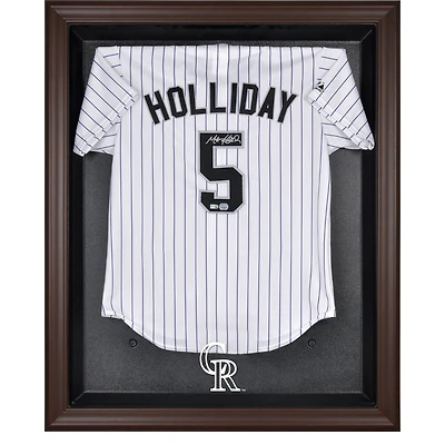 Colorado Rockies Brown Framed Logo Jersey Display Case