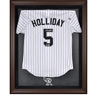 Colorado Rockies Brown Framed Logo Jersey Display Case
