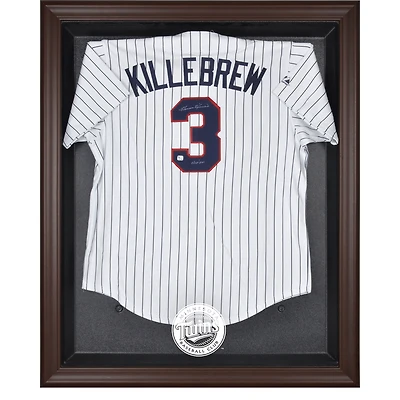 Minnesota Twins Brown Framed Logo Jersey Display Case