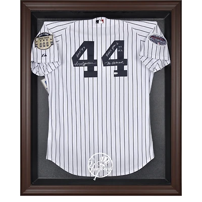 New York Yankees Brown Framed Logo Jersey Display Case