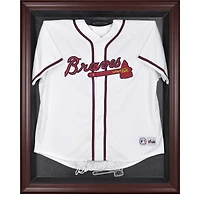 Atlanta Braves Mahogany Framed Logo Jersey Display Case