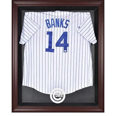 Chicago Cubs Mahogany Framed Logo Jersey Display Case