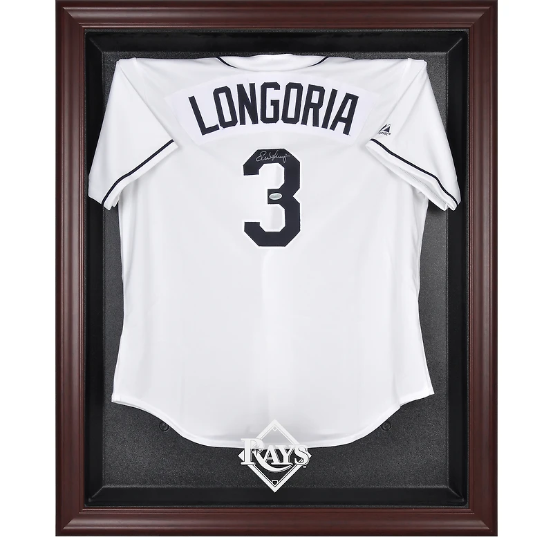Tampa Bay Rays Mahogany Framed Logo Jersey Display Case