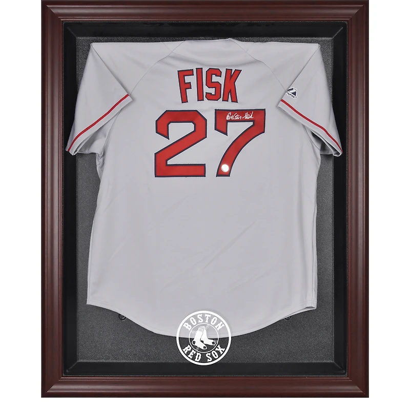 Boston Red Sox Mahogany Framed Logo Jersey Display Case
