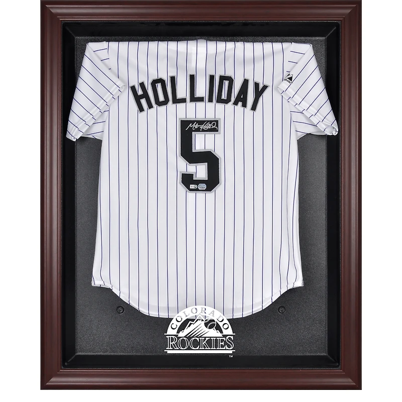 Colorado Rockies Mahogany Framed Logo Jersey Display Case