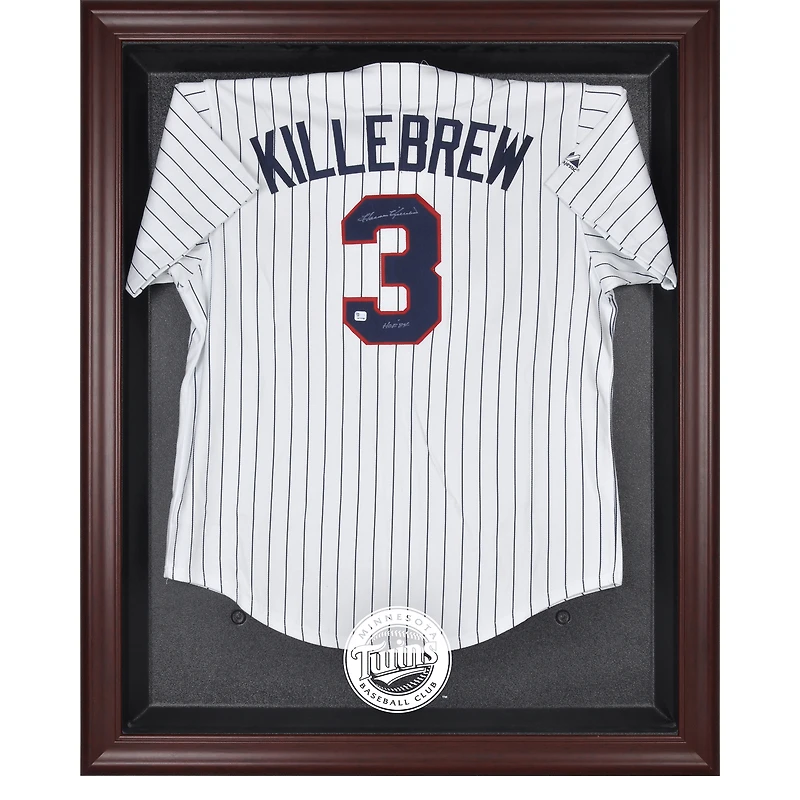 Minnesota Twins Mahogany Framed Logo Jersey Display Case