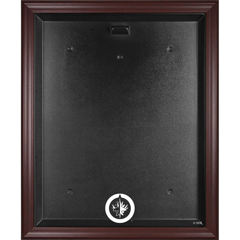 Winnipeg Jets Mahogany Framed Logo Jersey Display Case
