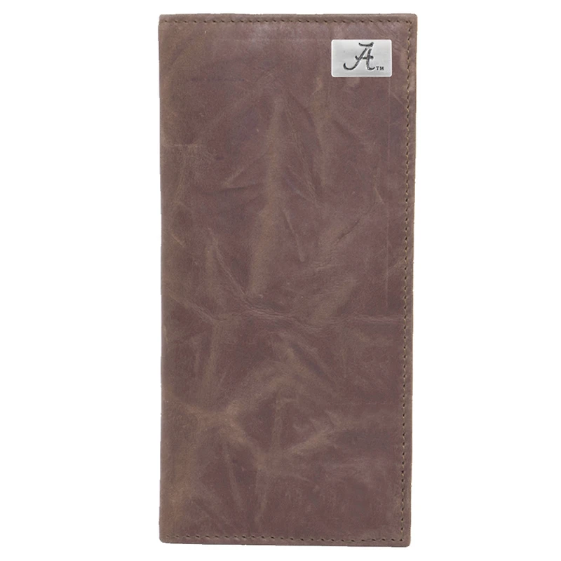 Alabama Crimson Tide Leather Secretary Wallet with Concho - Brown