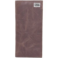 LSU Tigers Leather Secretary Wallet with Concho - Brown