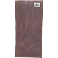 Oklahoma Sooners Leather Secretary Wallet with Concho - Brown