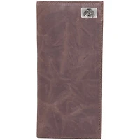 Ohio State Buckeyes Leather Secretary Wallet with Concho - Brown