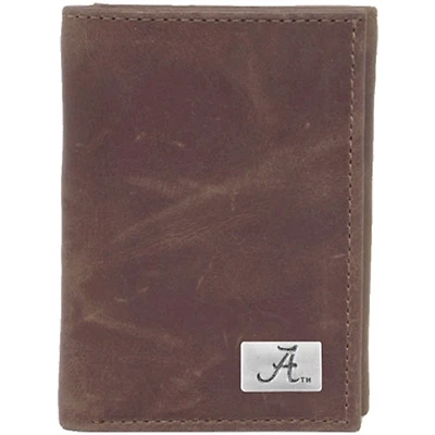 Alabama Crimson Tide Leather Trifold Wallet with Concho
