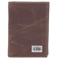 LSU Tigers Leather Trifold Wallet with Concho