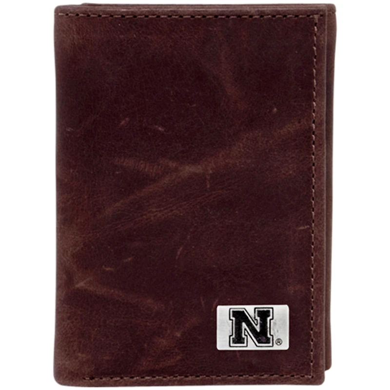 Nebraska Huskers Leather Trifold Wallet with Concho