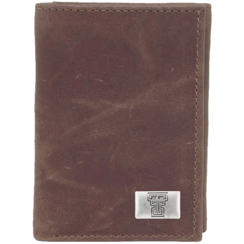 Texas Tech Red Raiders Leather Trifold Wallet with Concho