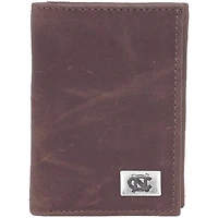 North Carolina Tar Heels Leather Trifold Wallet with Concho
